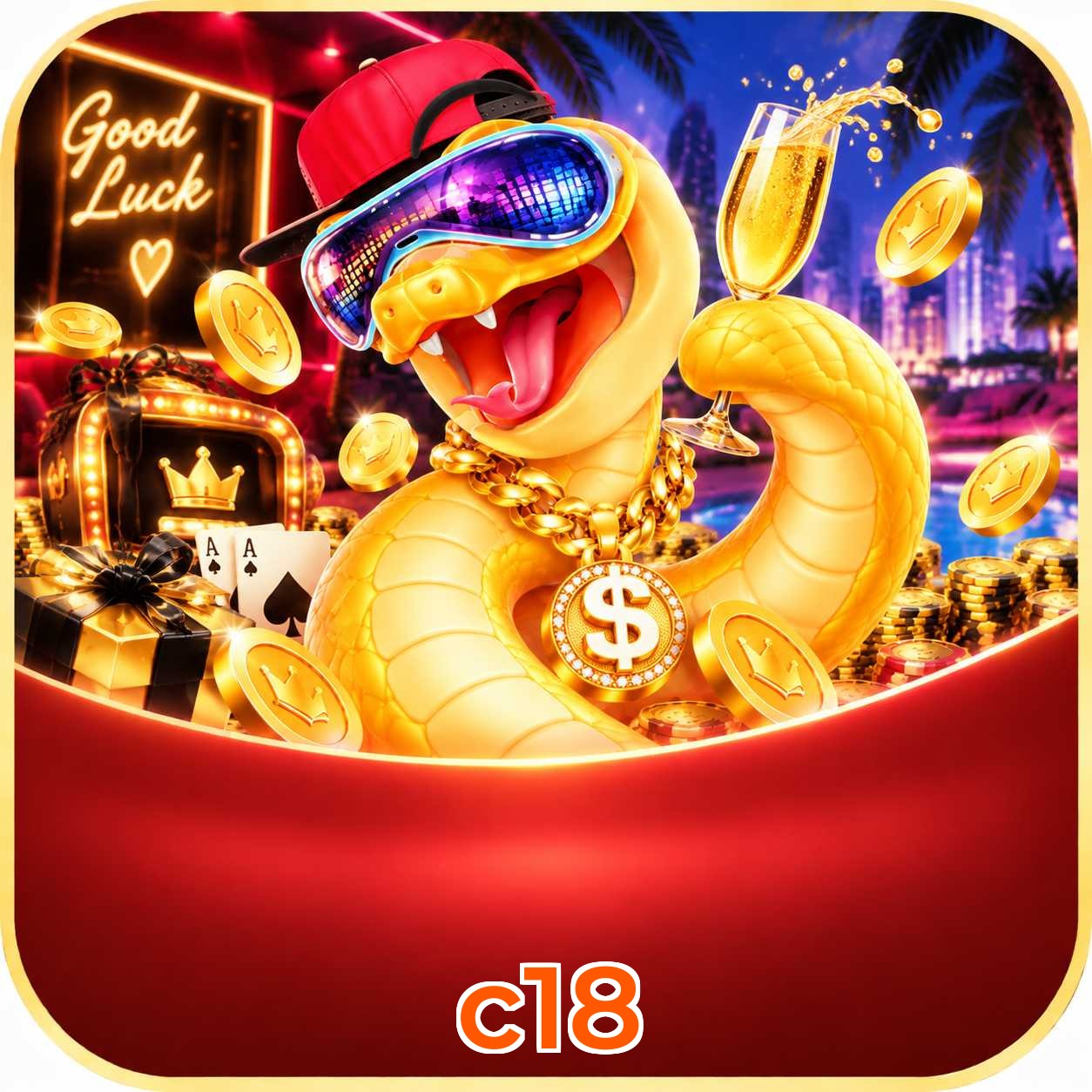 App c18 com catálogo premium, PIX e suporte 24/7